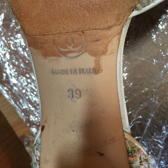 CHANEL TWEED SIZE 39 US 9 FABRIC PUMPS SHOES/HEELS ITALY MULTI-COLOR CLOSED SHOE - Picture 8 of 9